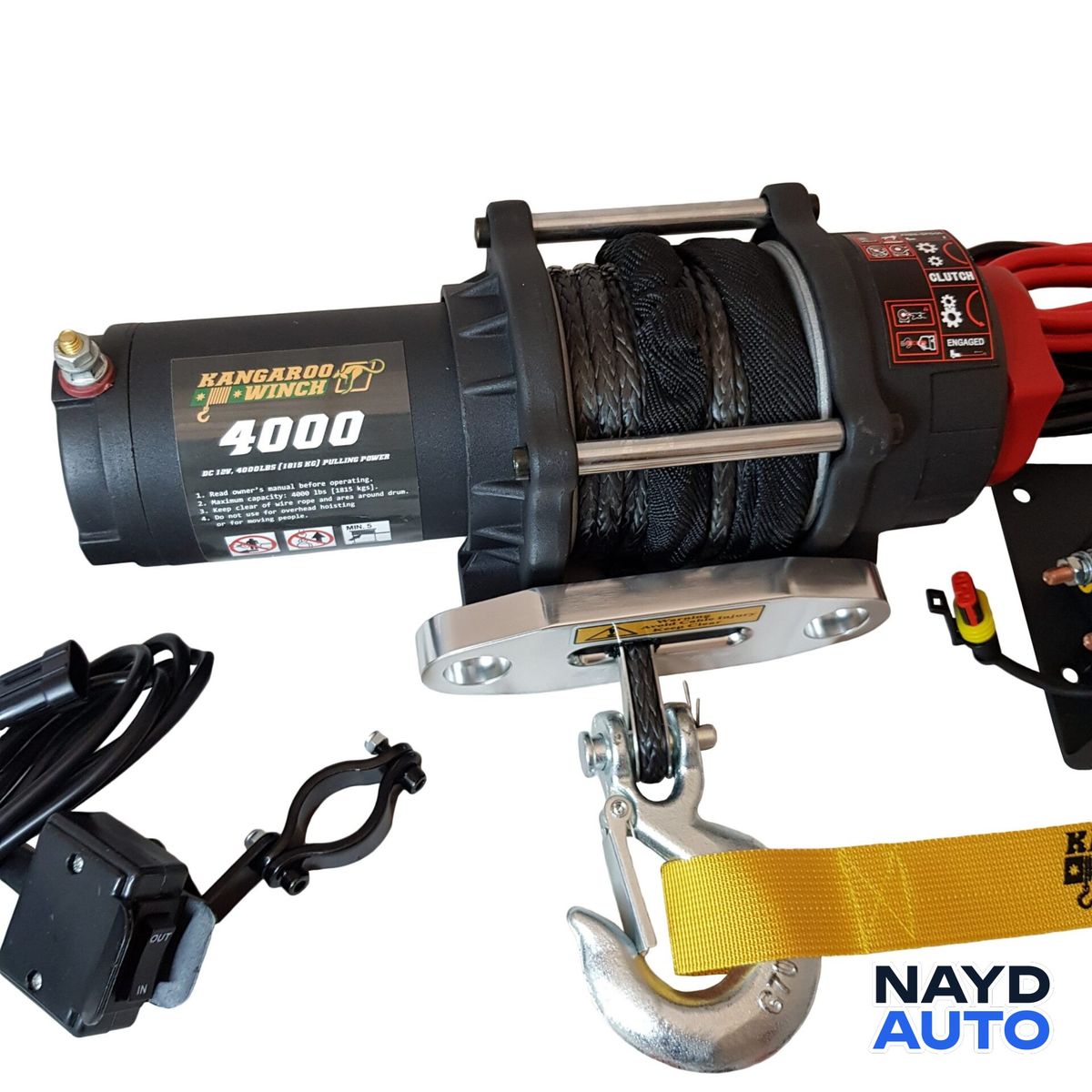 Лебедка KangarooWinch K4000SR 12V — снимка 3