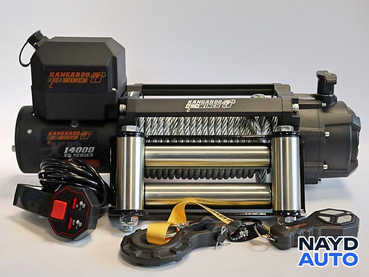 Лебедка KangarooWinch XP 14000 със метално въже Кенгуру Уинч 24V