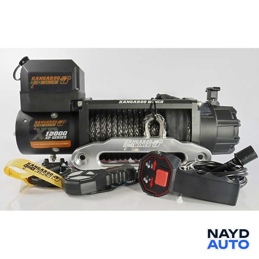 Лебедка KangarooWinch XP 12000 със синтетично въже Кенгуру Уинч
