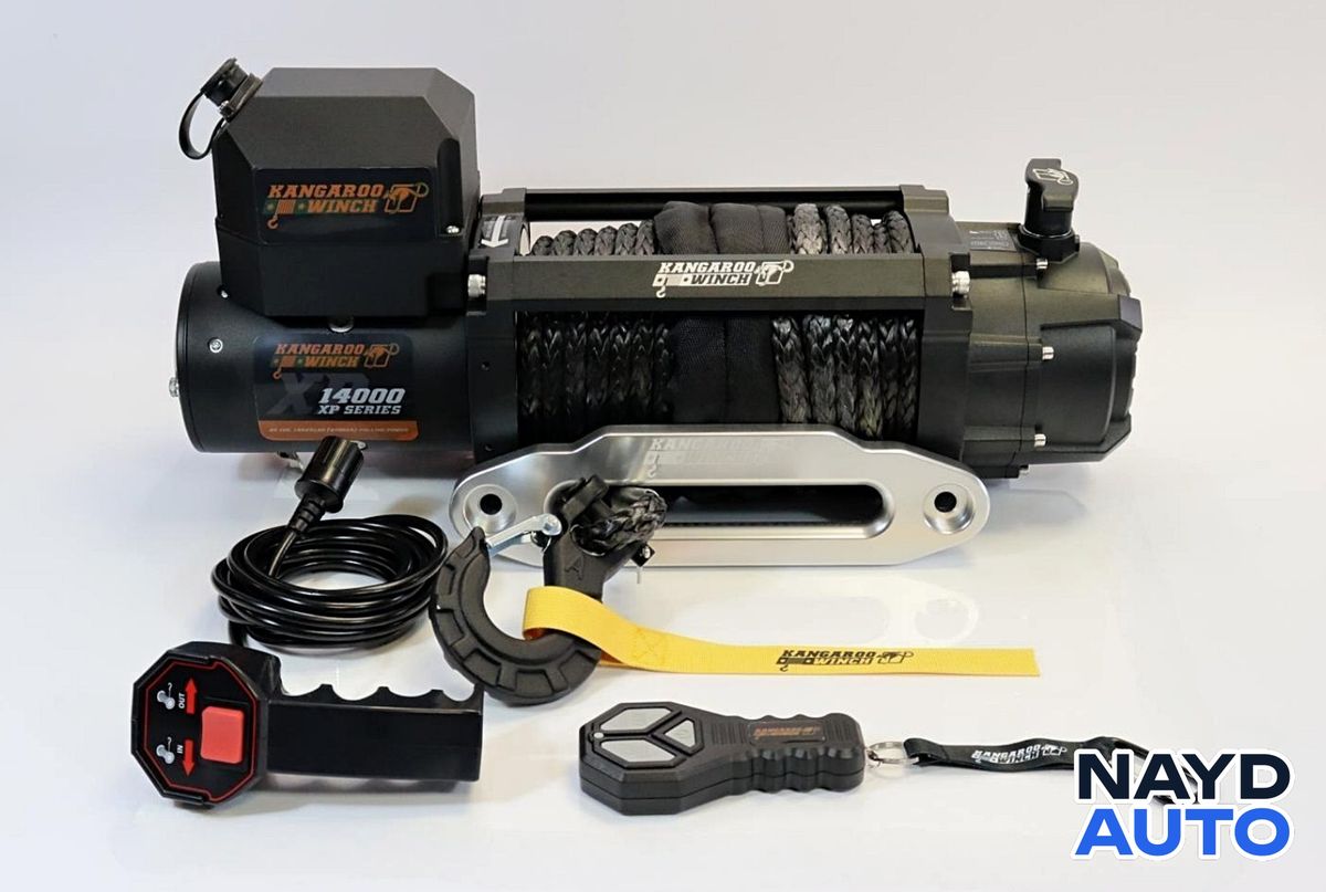 Лебедка KangarooWinch XP 14000 със синтетично въже Кенгуру Уинч