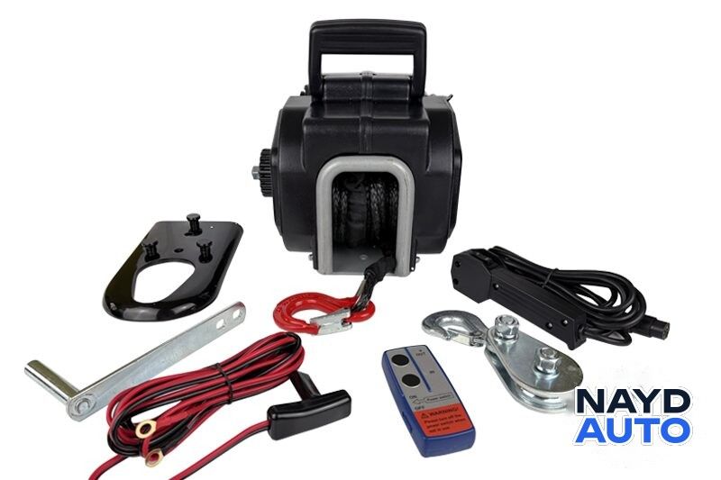 Лебедка DOMINATOR D3500SR 12V синтетично въже — снимка 2