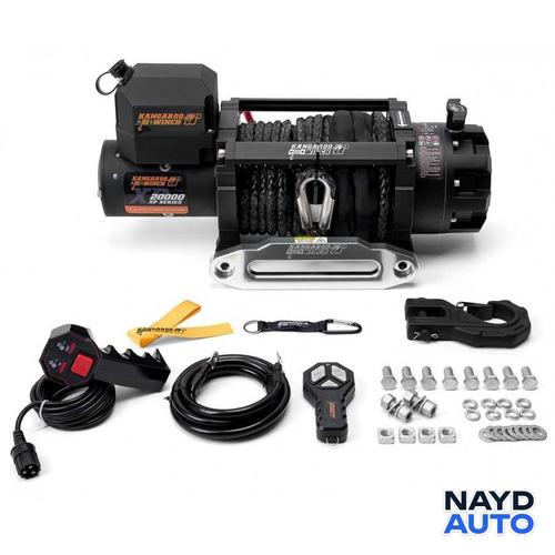 Лебедка KangarooWinch XP 20000 със синтетично въже Кенгуру Уинч 24V