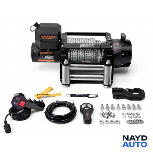 Лебедка KangarooWinch XP 20000 със метално въже Кенгуру Уинч 24V